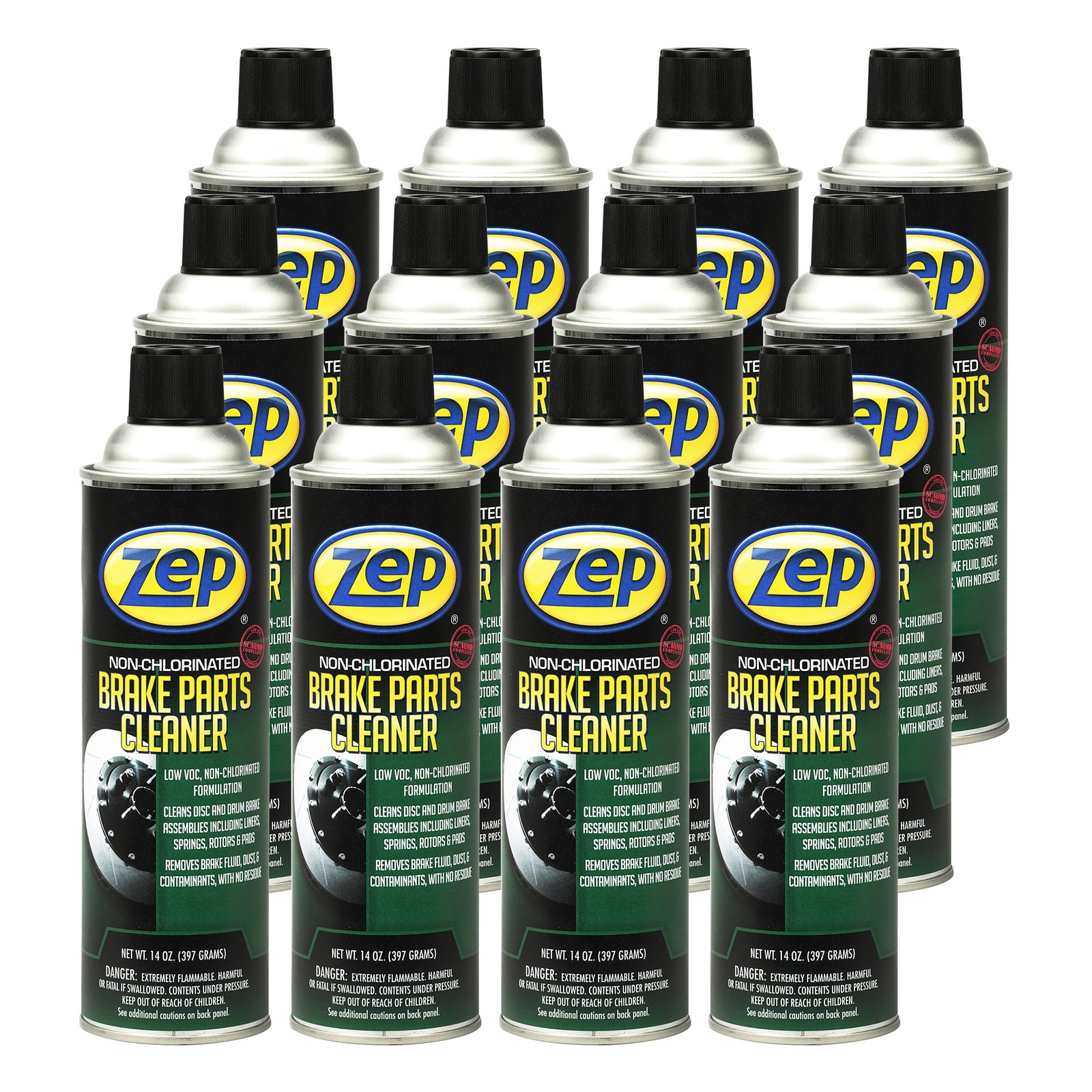 Zep Non-Chlorinated Brake Cleaner – 14 oz (Case of 12) – 1047996 – Cleans Disc