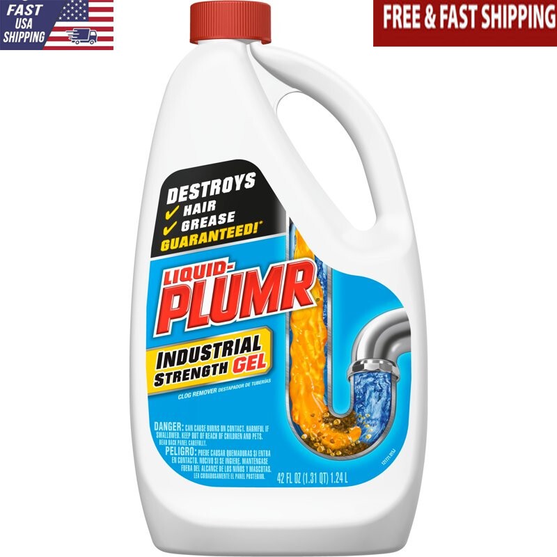 42 fl oz Industrial Strength Unscented Drain Clog Remover Gel Septic Safe