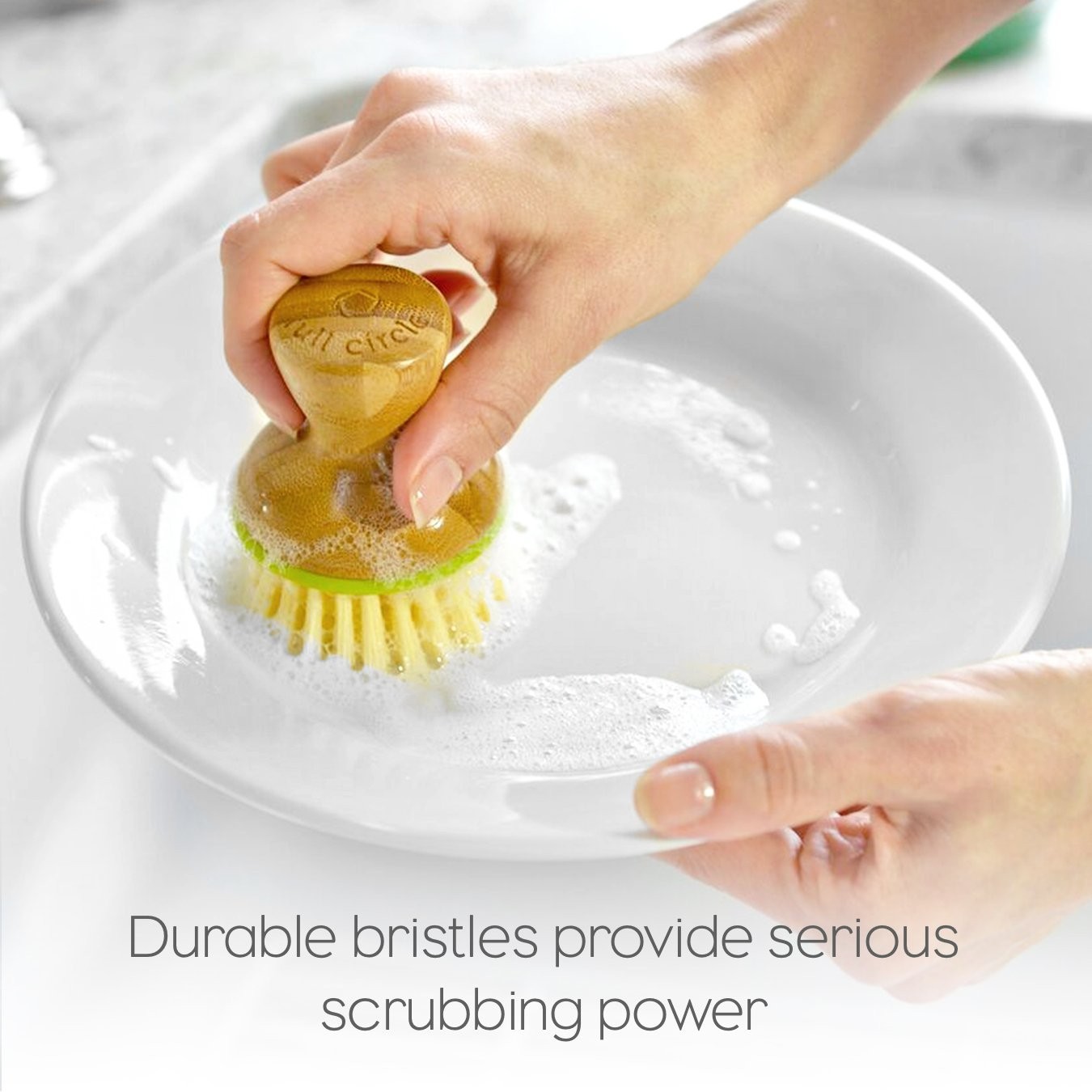 Eco-Friendly Dish Brush Set, 6 Pack – Bubble Up Design for Easy Cleaning