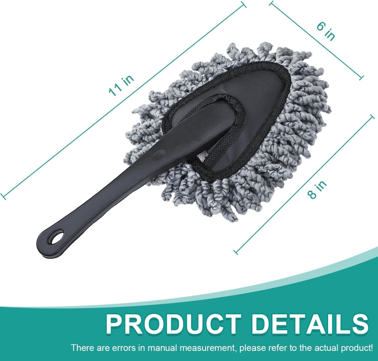 2 Pack Microfiber Car Duster Brush Dash Vent Cleaner Dusting Tool Washable