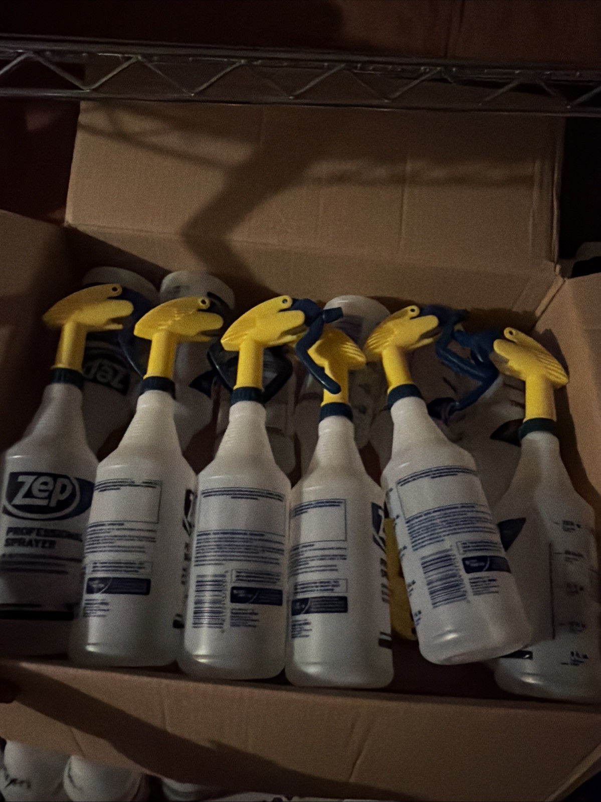 12x lot Old style zep spray bottle, dark blue trigger 2020