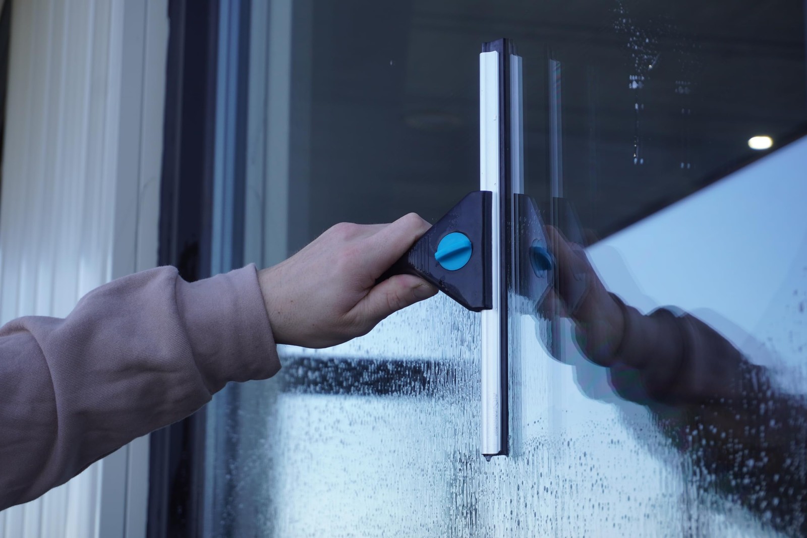 12 Inch All Purpose Window Squeegee – Lightweight Durable Plastic Handle -Alu…