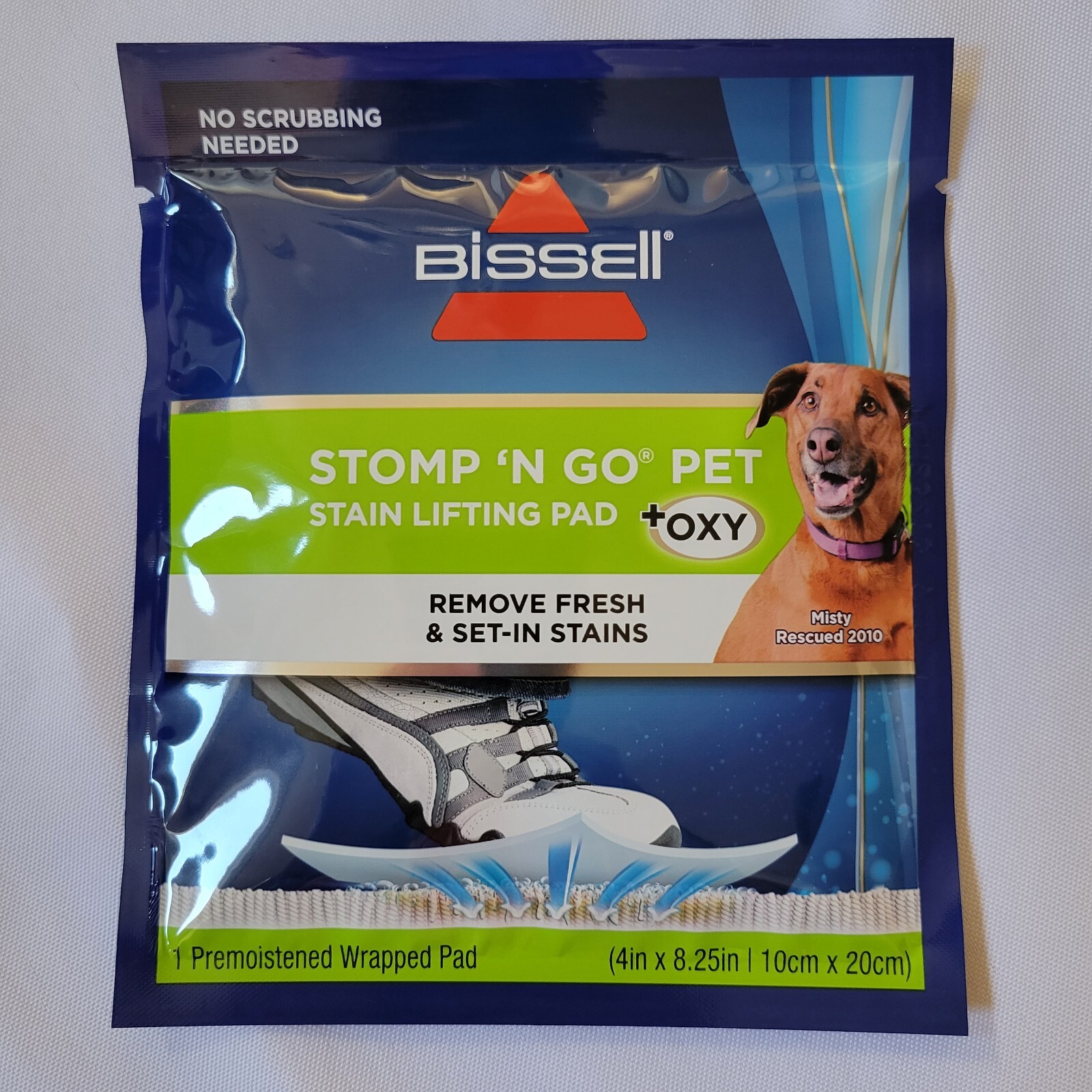 5 Pack Bissell Stomp ‘n Go Pet Stain Lifting Pads +OXY Carpet Pet Stain Remover