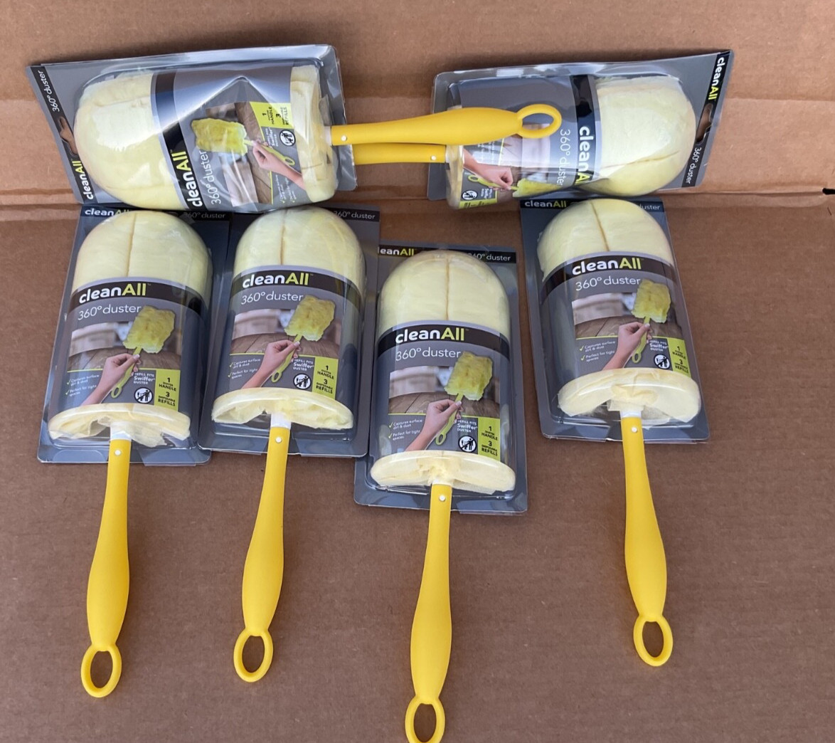 Clean All 360 duster kit 1 handle 3 Dusters – Pack of six refills fit swiffer