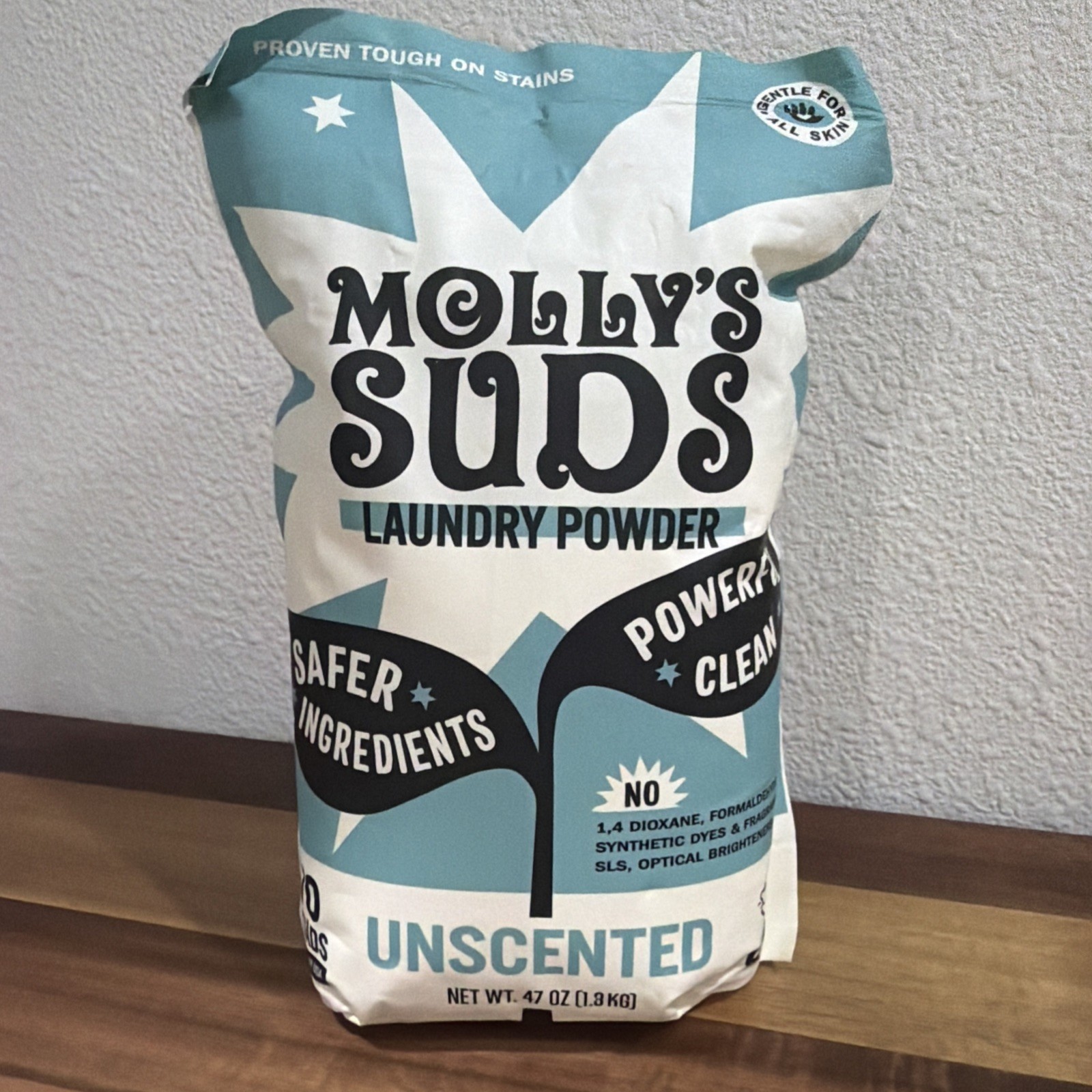 Molly’s Suds Laundry Powder Unscented 70 Loads 47 oz Safe Ingredients