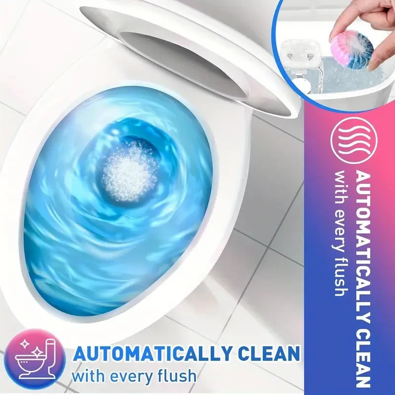 Automatic Toilet Cleaner Tablets, Easy Use for Home Hygiene RV Toilet Cleaning,