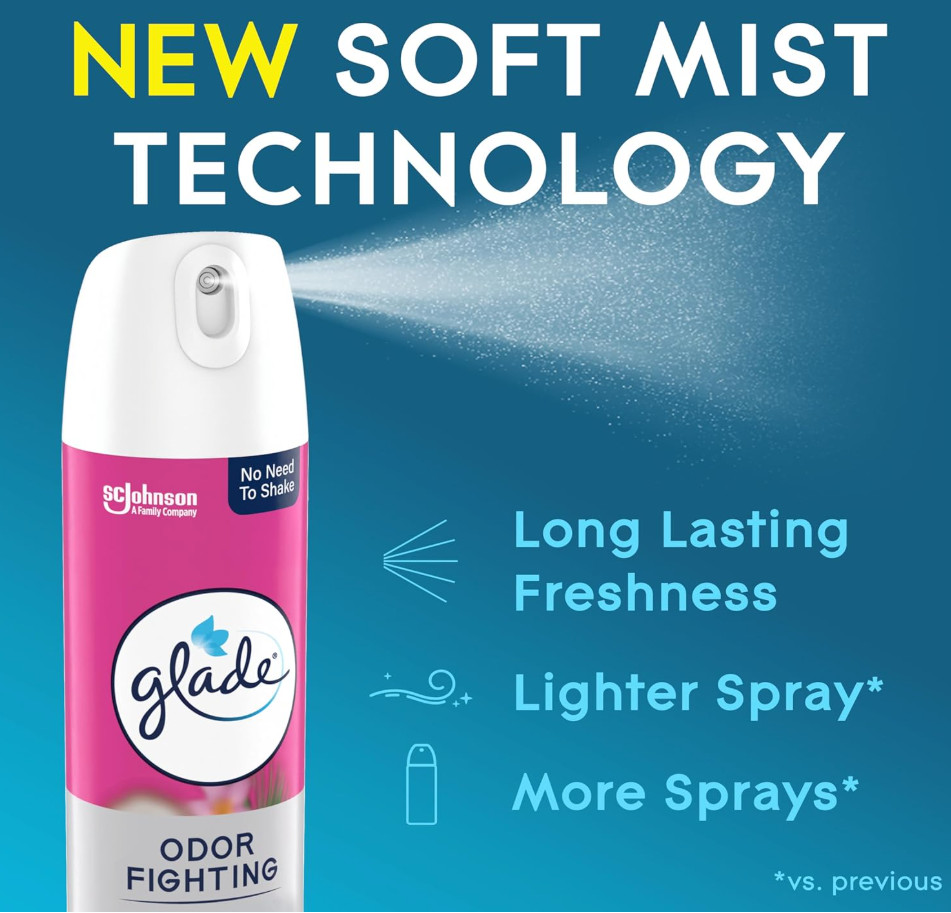 Glade 2 CANS 8 oz (each) Air Freshener – Tropical Blossoms Scent (2/CT) New