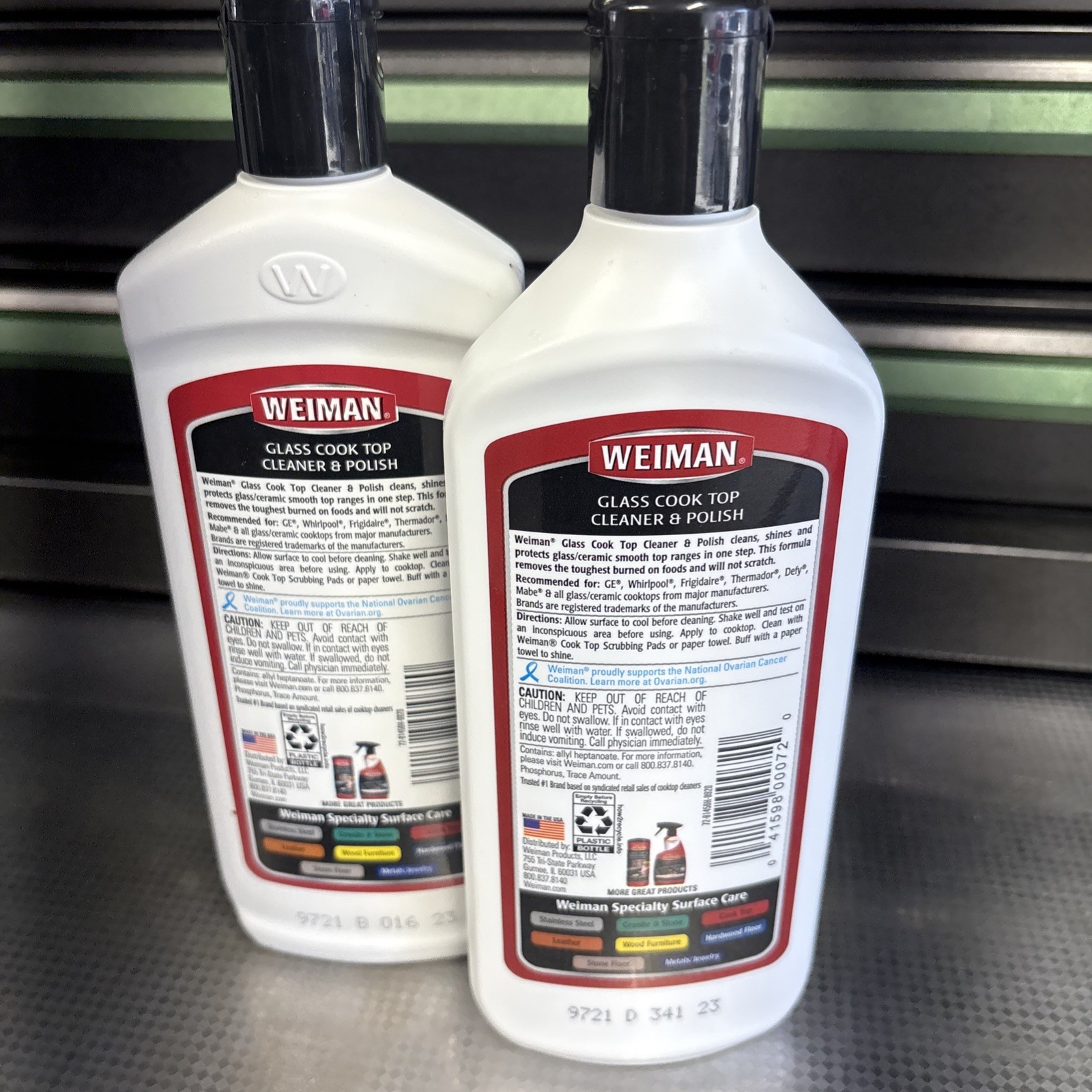X2 New! Weiman Ceramic/Glass Cooktop Stove Top Cleaner & Polish 15 oz.