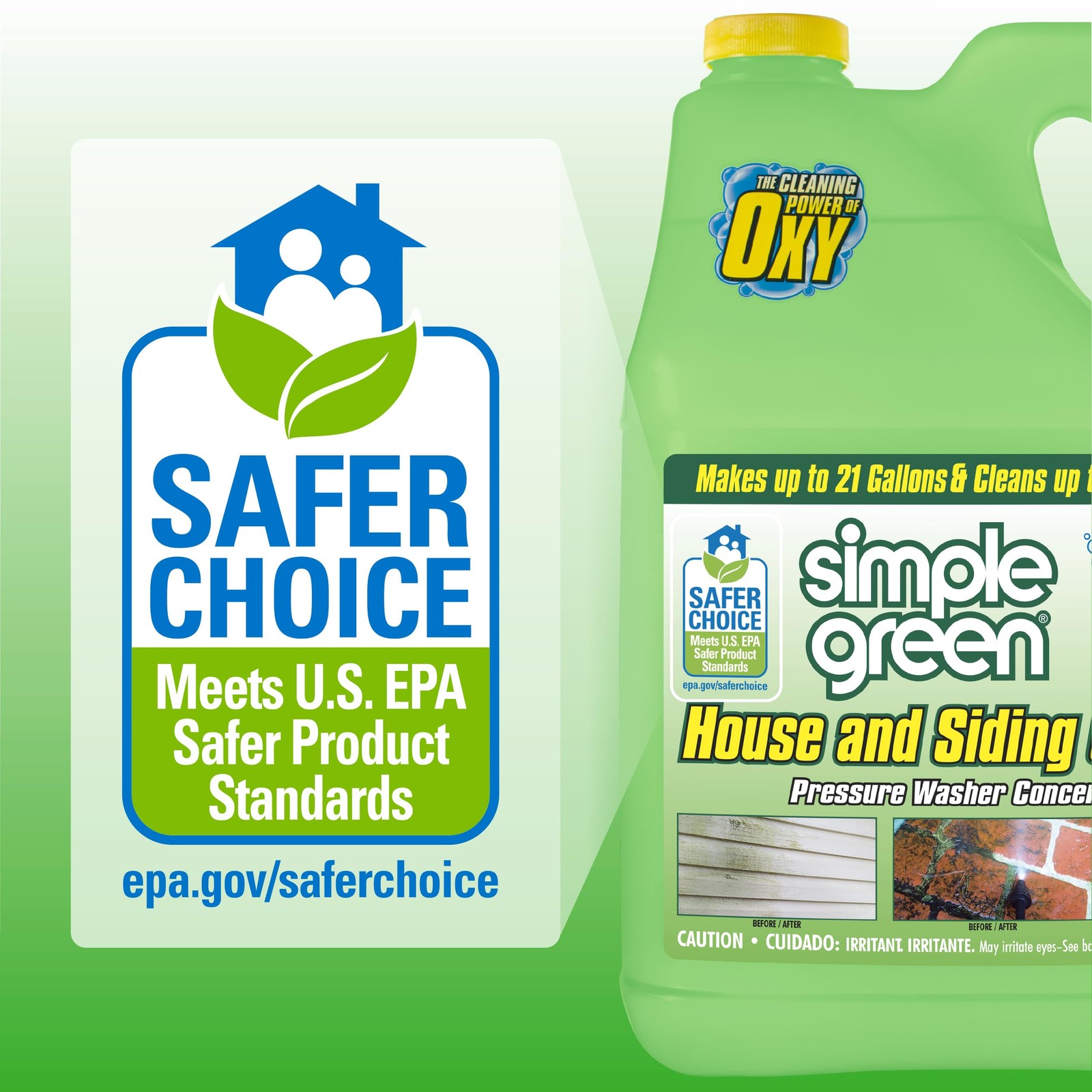 House Siding Cleaner Concentrate Peroxide Mold Mildew Vinyl Wood Brick 1 Gal