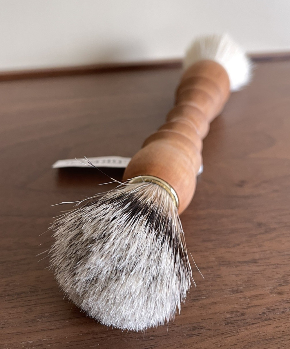 Double Dust Brush Oiled Beechwood Handle Goat Hair & Pig Bristle Brush Caldrea