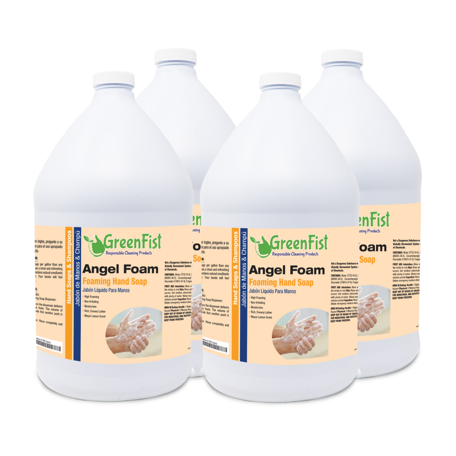 GreenFist Foam Hand Soap Angel Foam Refill (4 x 1 Gallon)