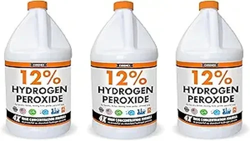 Hydrogen Peroxide 12% Food Grade, 4X Power Concentrated Solution – 3 Gallons