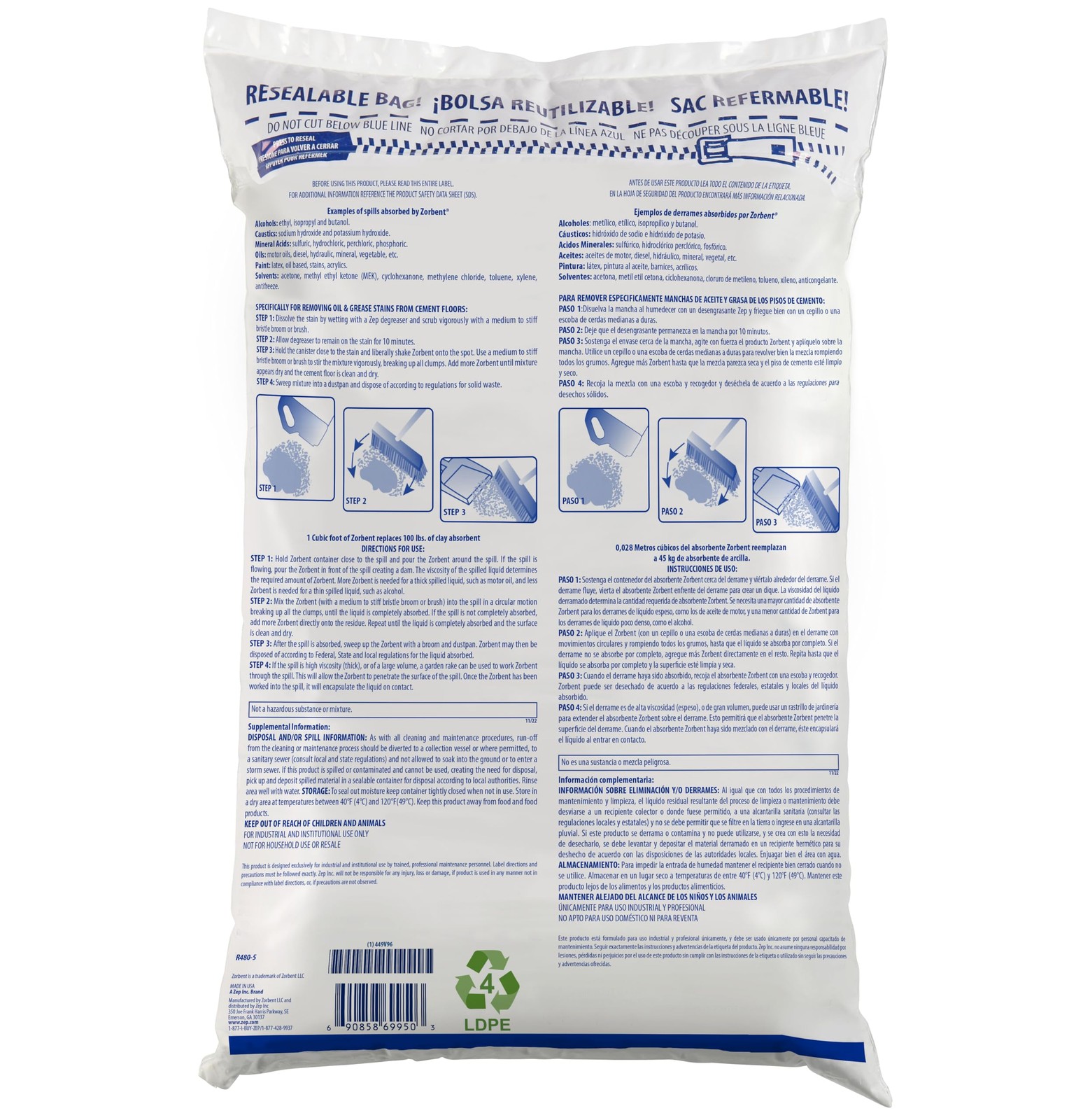 Zep Zorbent 1 Cubic Ft Bag (699501)