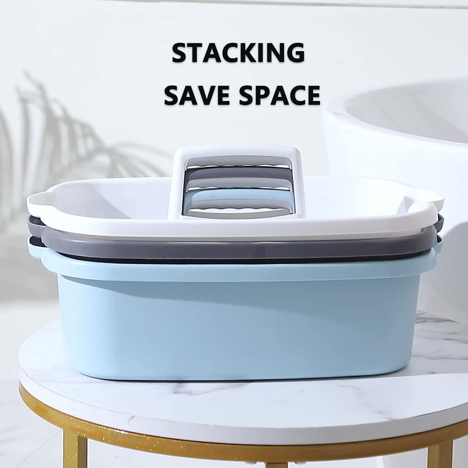 Durable 16.5L Plastic Shower Basket – Multi-Purpose Storage for Home Essentials