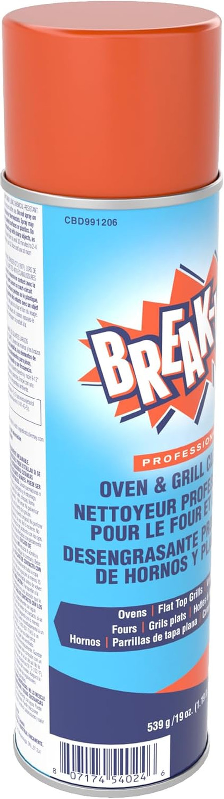 Heavy Duty Oven & Grill Cleaner, 19 Oz Aerosol Spray, Pack of 6