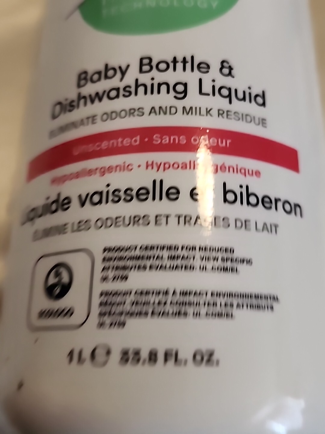ATTITUDE NATURE TECHNOLOGY BABY BOTTLE & DISHWASHING LIQUID UNSCENTED 33.8 FL OZ