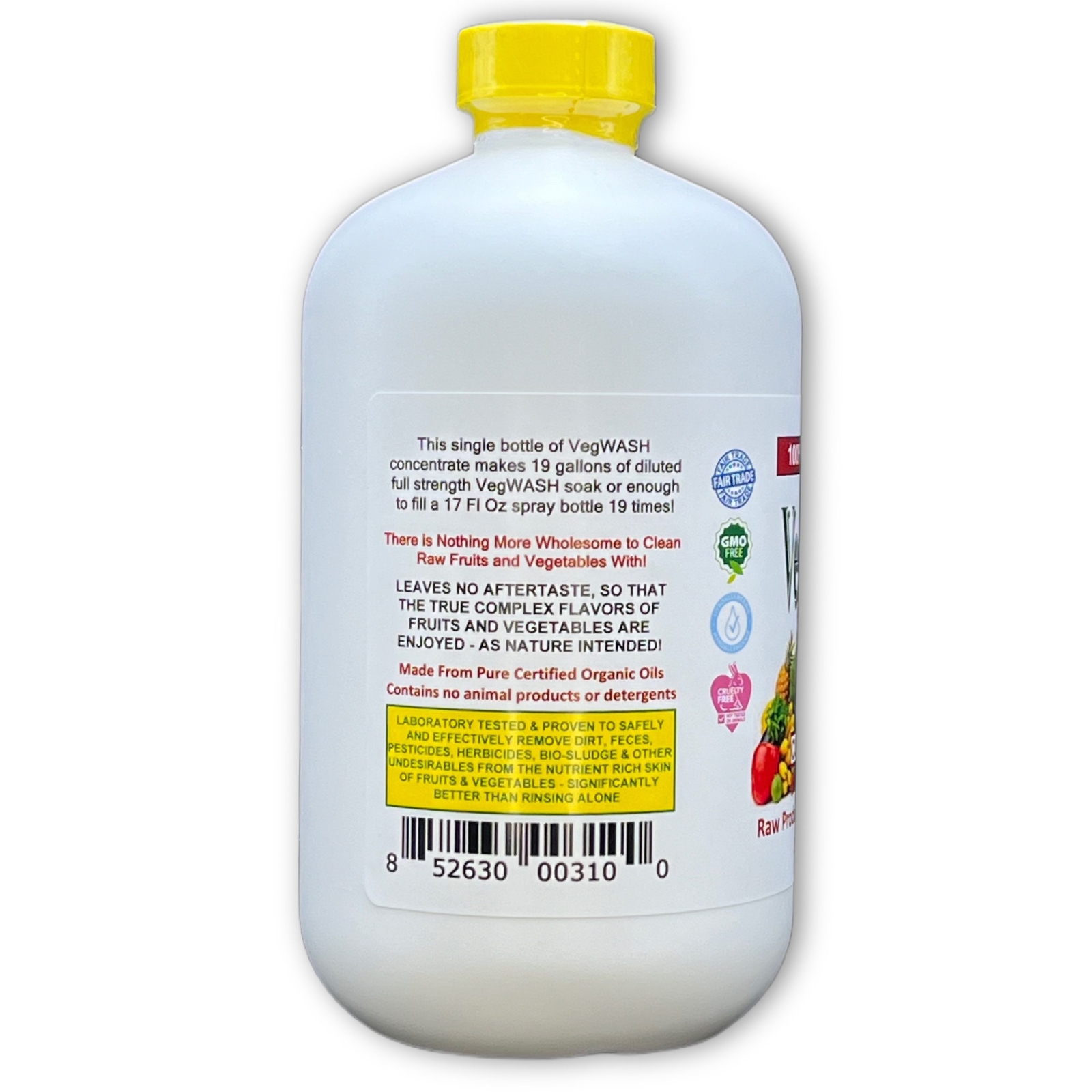 VegWASH™ Raw Produce Cleaner Concentrate (Scented): 19 Fl Oz Makes 2.375 Gallons