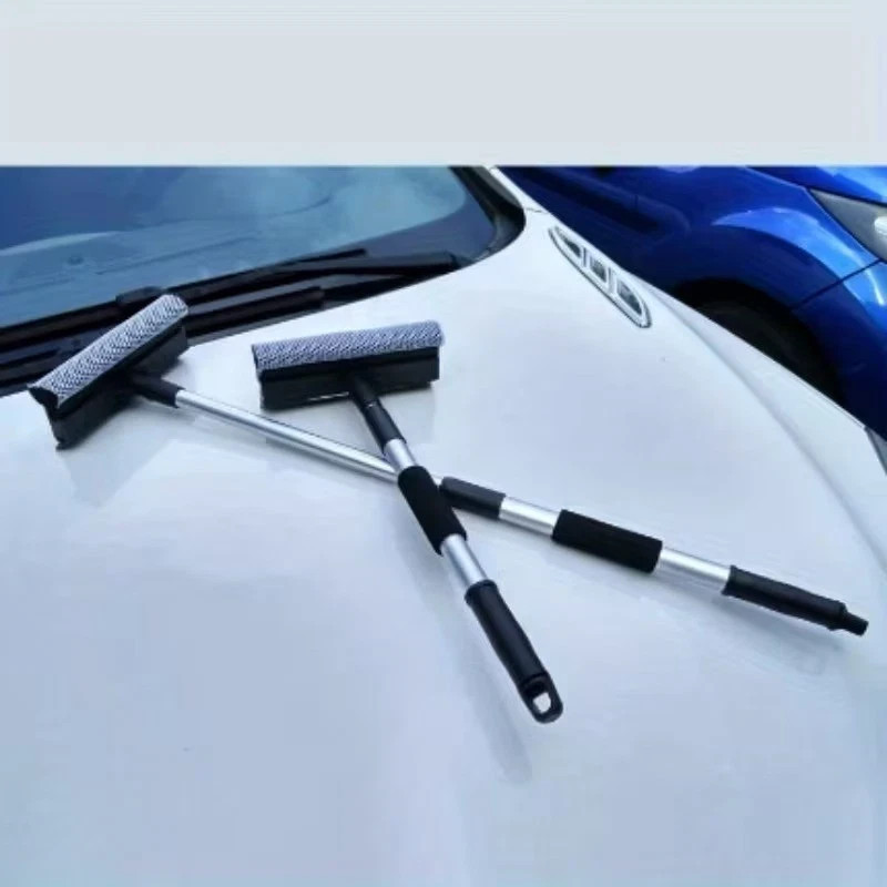 Adjustable Extendable Car Windshield Cleaner with Sponges Rubber Squeegee,Brush.
