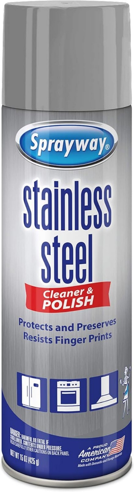 Versatile Water-Based Stainless Steel Cleaner – 15 Fl Oz for Smudge-Free Shine