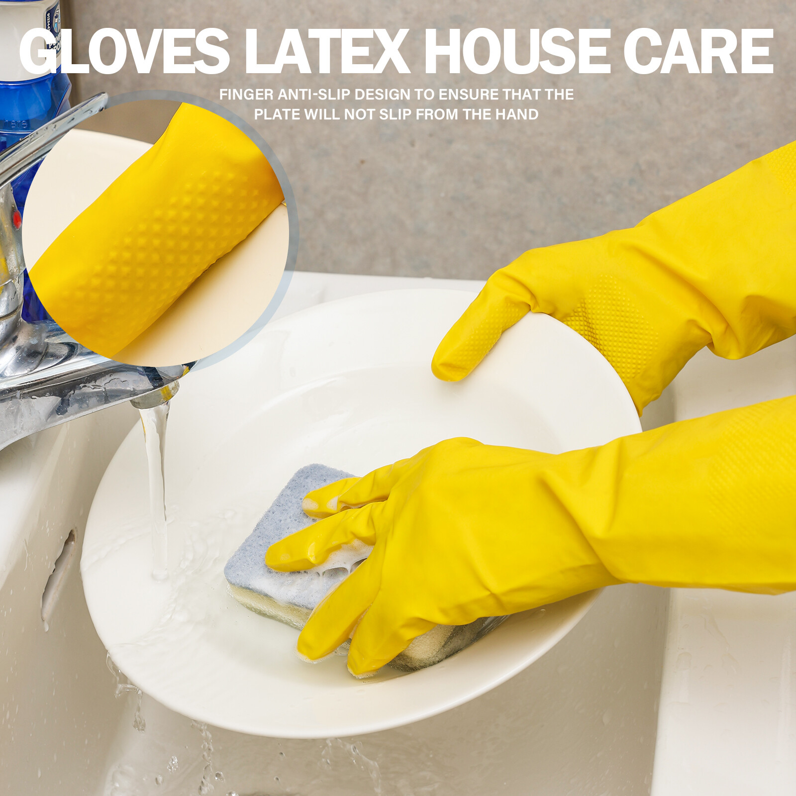 10 Pair Diswashing Gloves S M L XL Reusable Cleaning Gloves Latex Rubber Gloves