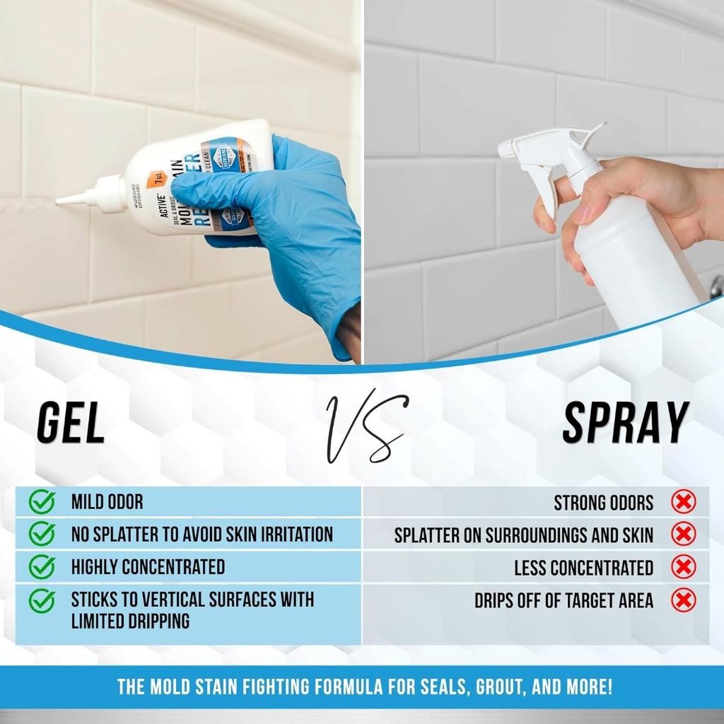 ACTIVE SEAL & GROUT HEAVY DUTY MOLD STAIN REMOVER GEL DEEP CLEANER FREE SHIPPING