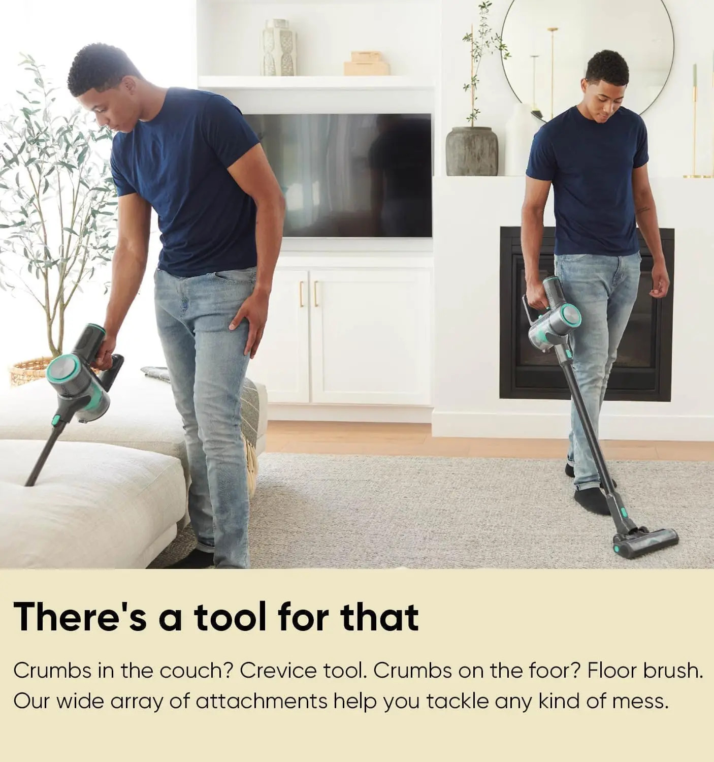 Home Cleaning: Hard Floor & Carpet, HEPA Filter, 20Kpa Suction, 300W Brushless M