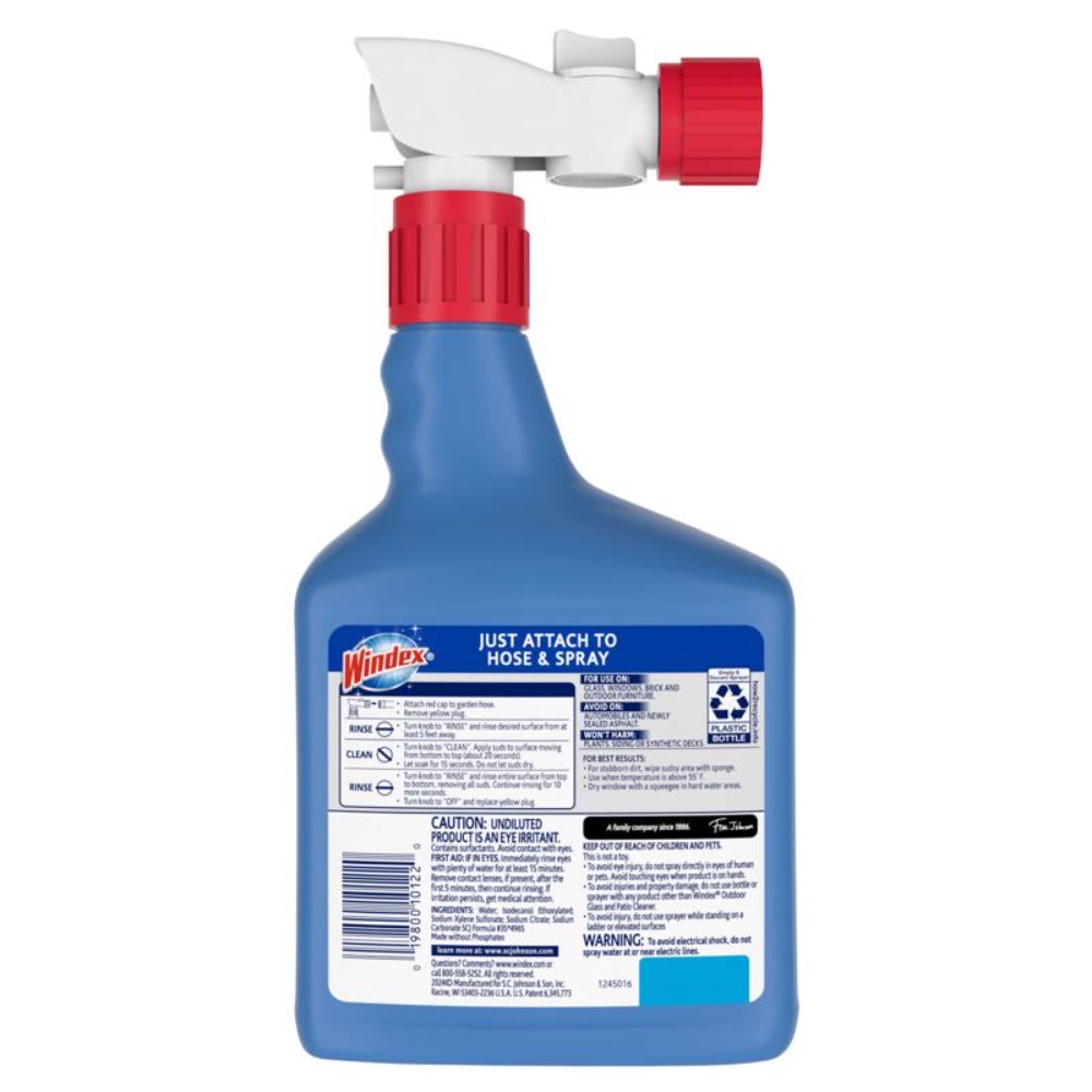 Windex 10122 Blue Outdoor Glass Cleaner 3 oz. with Sprayer (Pack of 8)