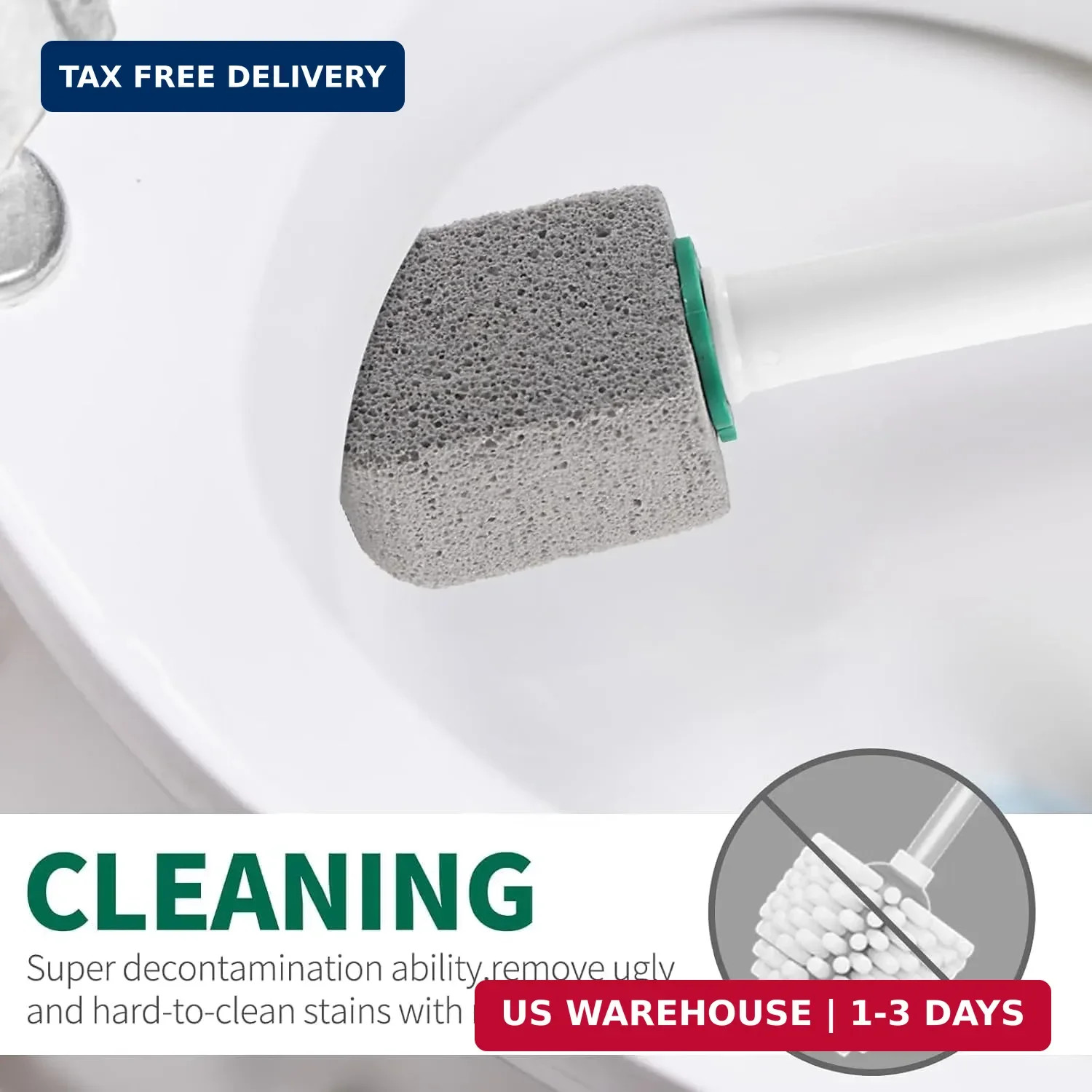 Pumice Stone Toilet Cleaner with Long Handle,Pumice Toilet Scrubber Toilet Bowl