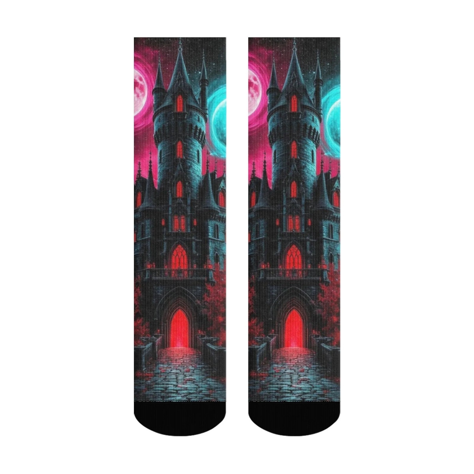 Mysterious Gothic Castle Dark Art Socks Retro Fashion Men’s Socks Breathable Non