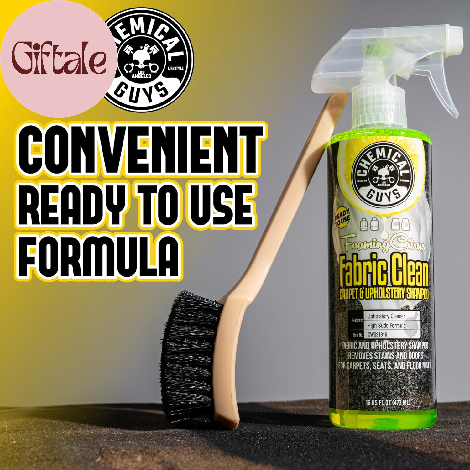 Foaming Citrus Fabric Clean Carpet & Upholstery Cleaner – Car Carpet Cleaner Spr