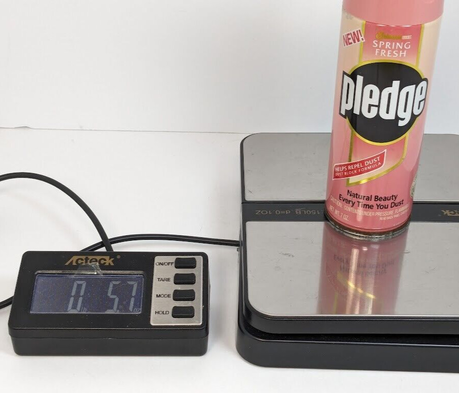 Pledge Spring Fresh 7oz Pink 1991 Spray Can Johnson Wax Dust Used Movie TV Prop