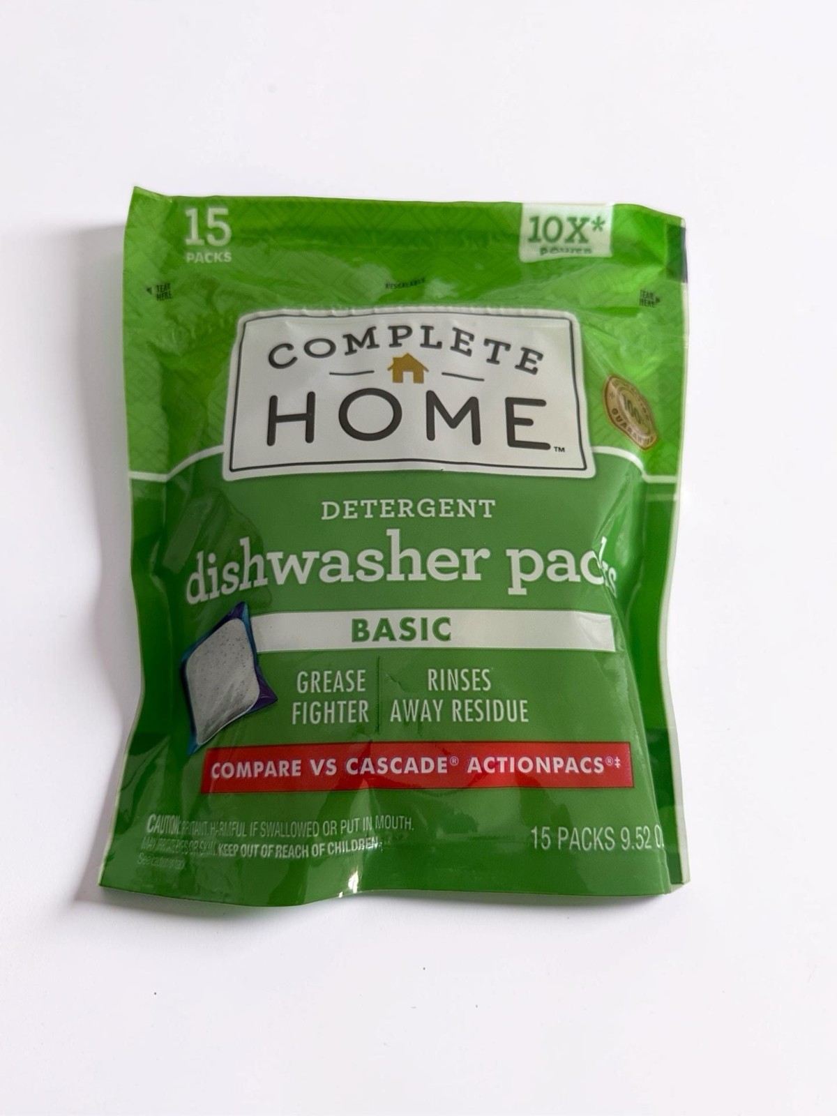 Complete Home Basic Dishwasher Detergent Packs 15 Count