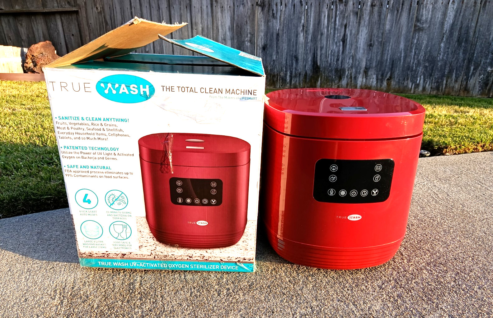 TrueWash The Total Clean Machine Sanitizer UV Activated Oxygen Sterilizer Device