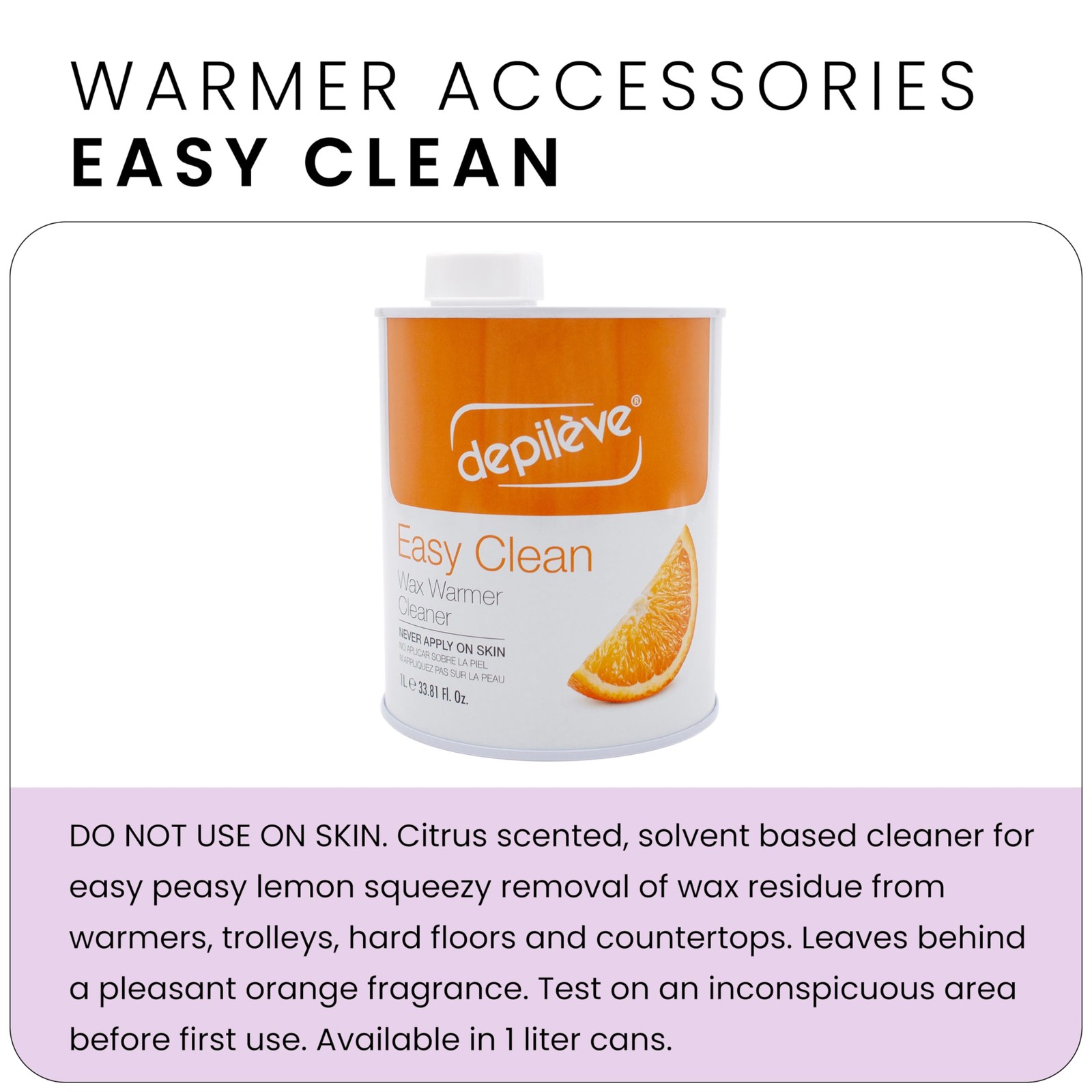 Easy Clean Citric Wax Cleaner and Remover for Warmers and Professional Equipm…