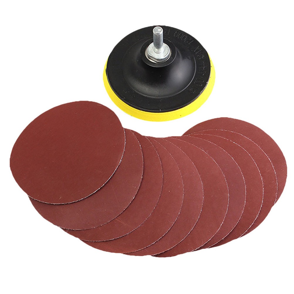 100 Pcs Buffer Sanding Drill Attachment Sandpaper Sheet Cleaning Emery Papers