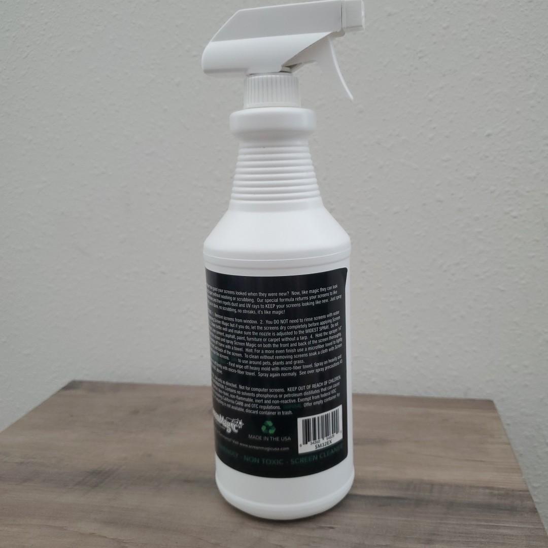 Extra Strength Screen Magic Window Screen Cleaner 32oz Pool Cages & Patio Screen