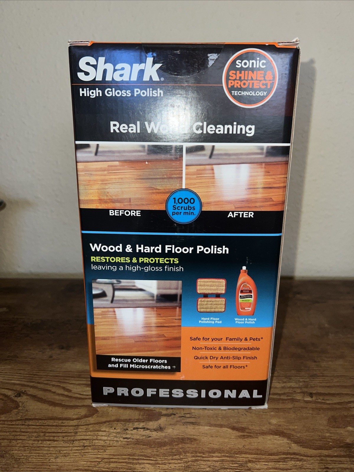 Shark Sonic DUO Wood & Hard Floor High Gloss Polish 28oz W Pad- Discontinued