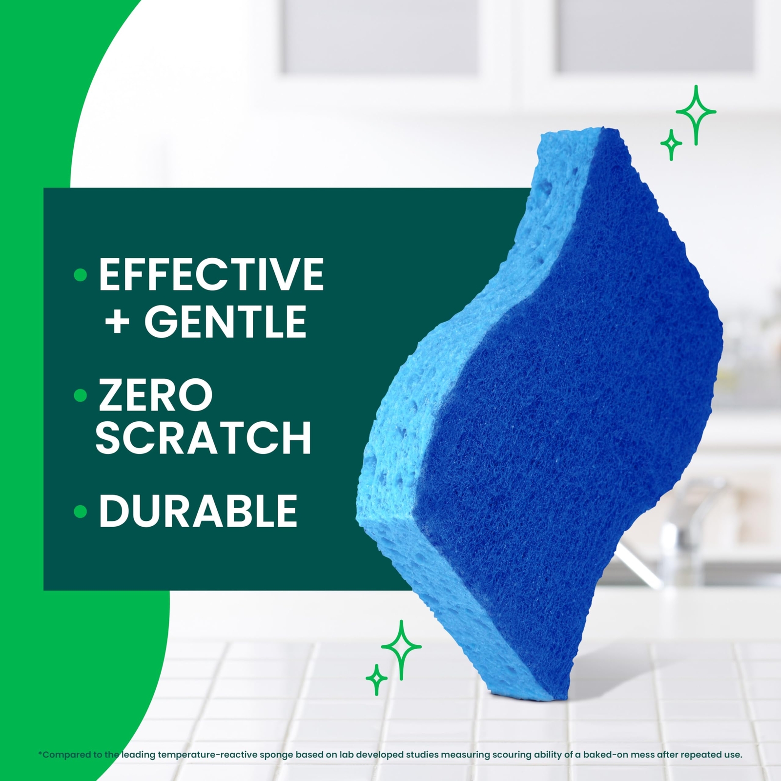 Scotch-Brite Zero Scratch Scrub Sponge, 6 Kitchen Sponges for Cleaning Around