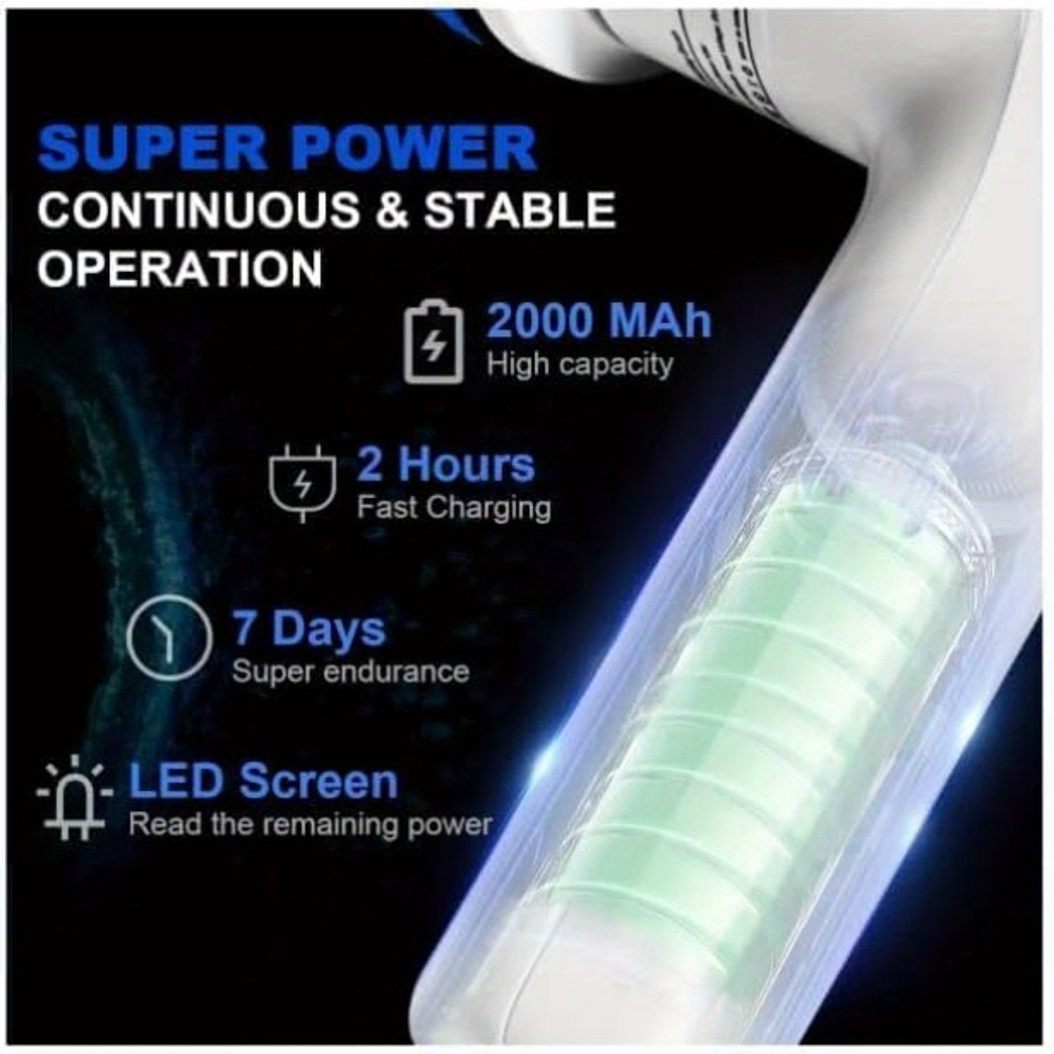 7 Heads Electric Spin Scrubber Cordless Bath Tub Power Scrubber with Handle