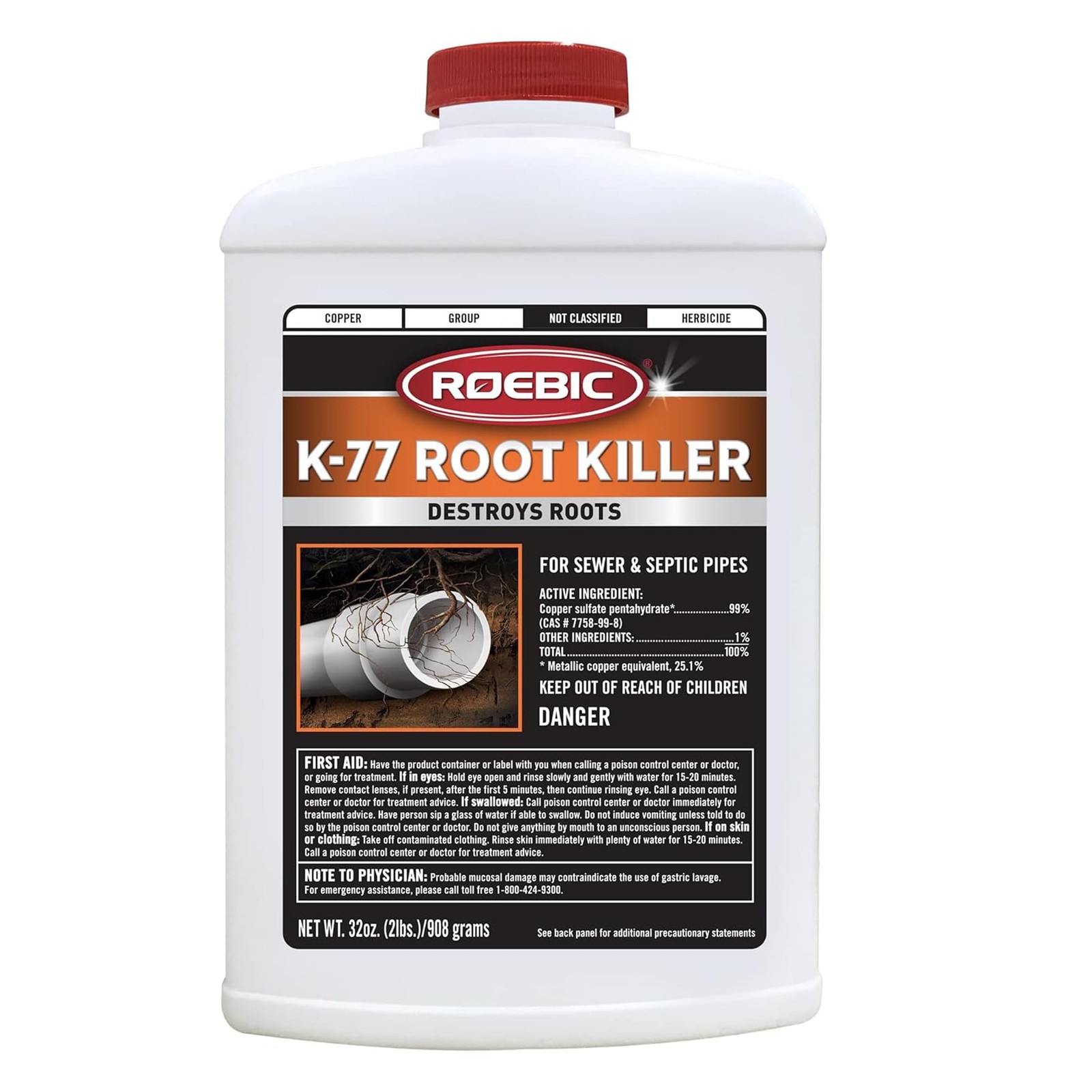 Roebic K 77 Granular Tree Root Killer Chemical Septic System Drain Field and
