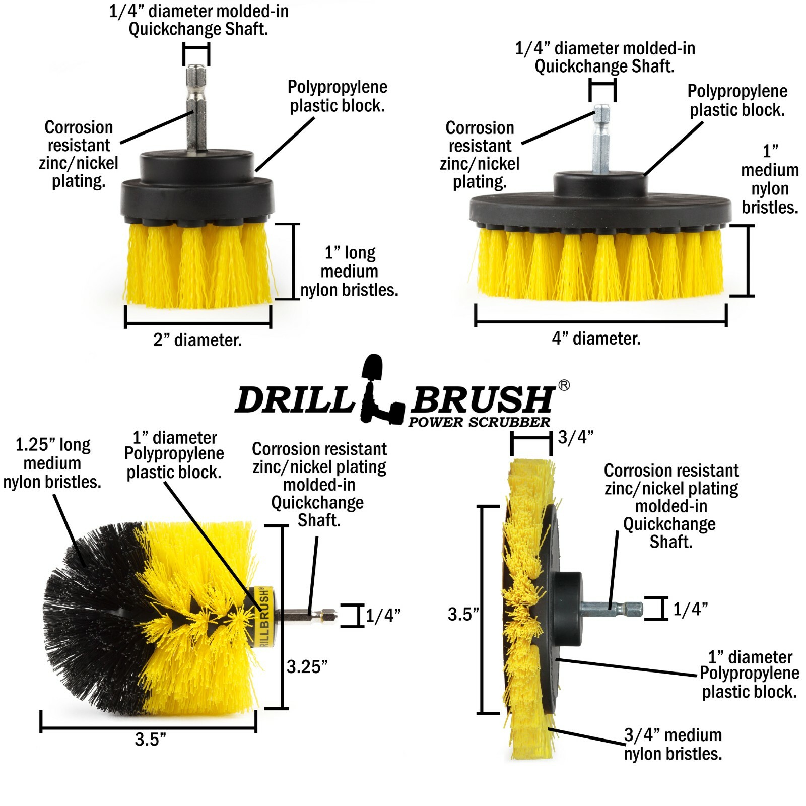 Shower Cleaning Rotary Drill Brush Kit – Power Brush Scrubber for Bathroom