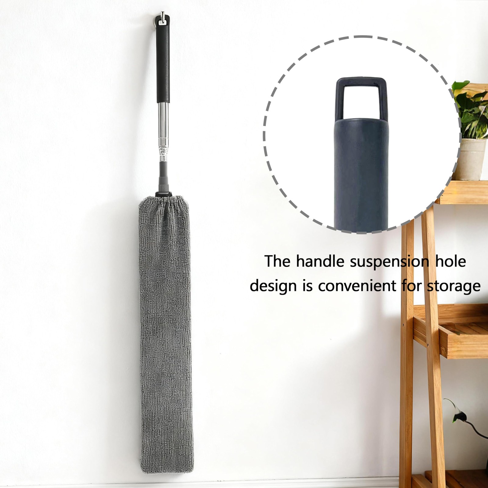 Retractable Gap Dust Cleaner Under Appliance Cleaning Tool with 5 Microfiber …
