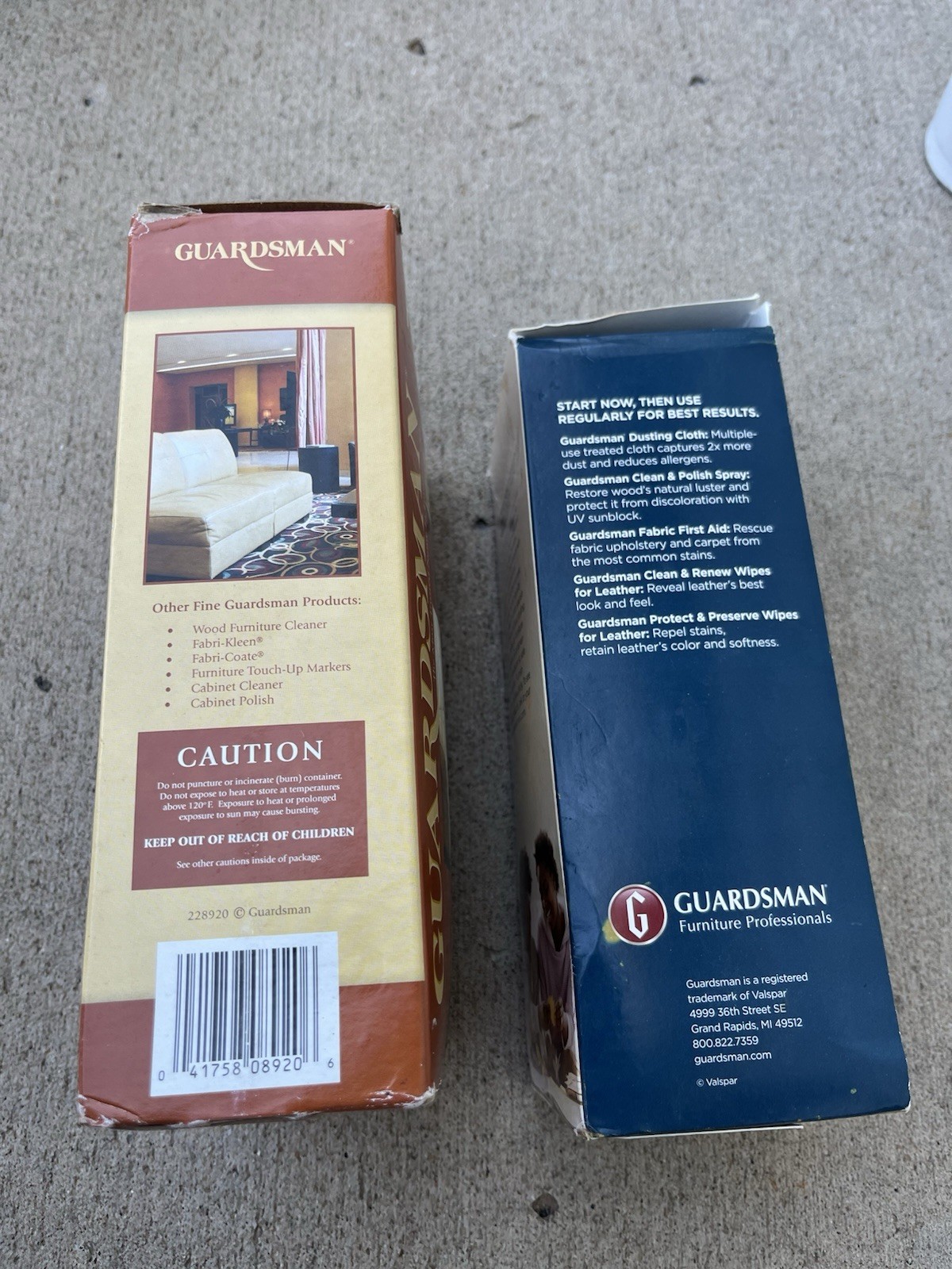 NEW 2 Box Guardsman Home Office Furniture Care Kit Leather Cleaning Products Set