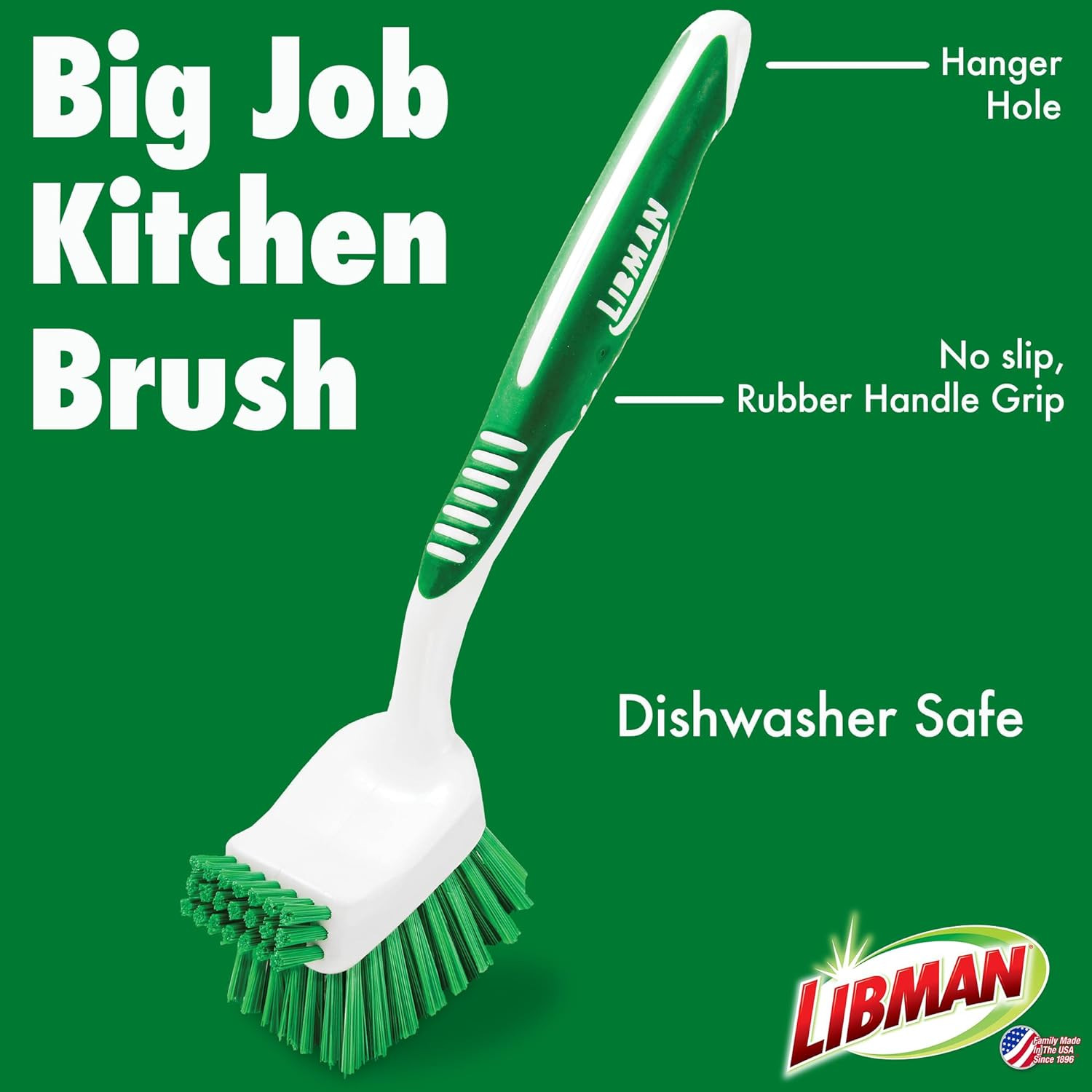 Libman Heavy Duty Scrub Brush Kit | Cleaning Brushes for Household Use | Tub Scr