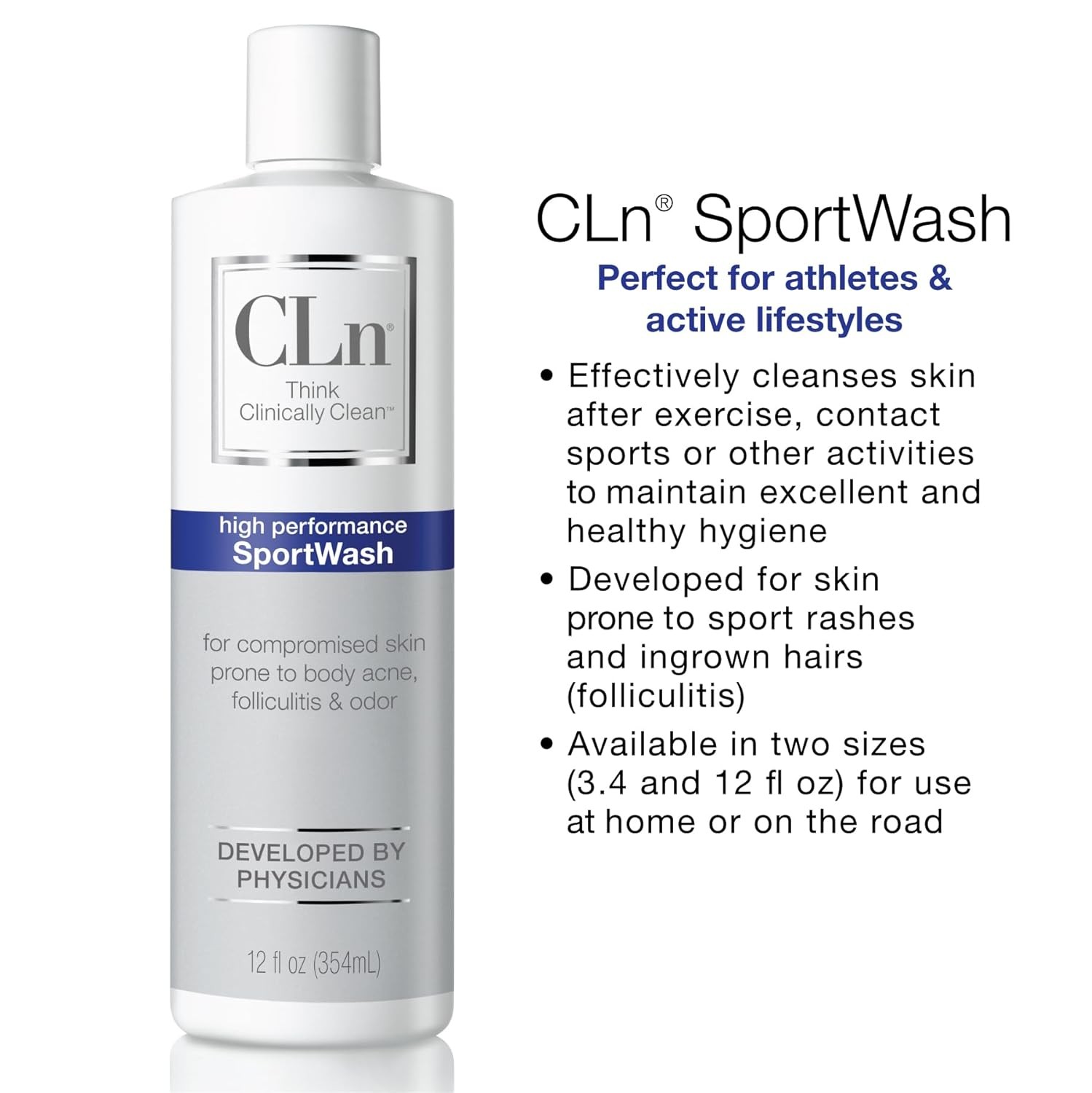 CLn? SportWash ?C High-Performance Sport Body Wash, For Men & Women Prone to Bo