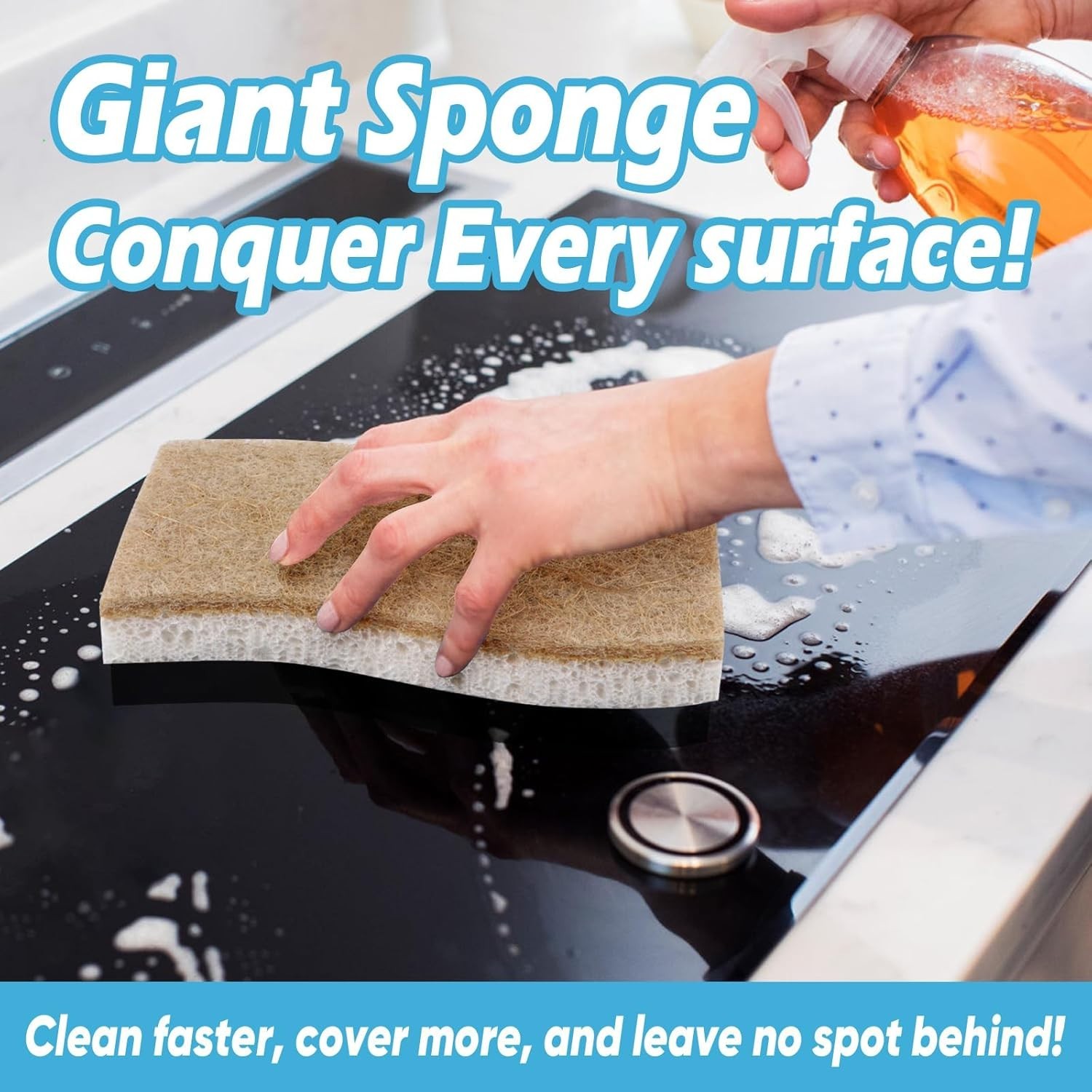 Large Non-Stick Cookware Sponges, 24 Pack