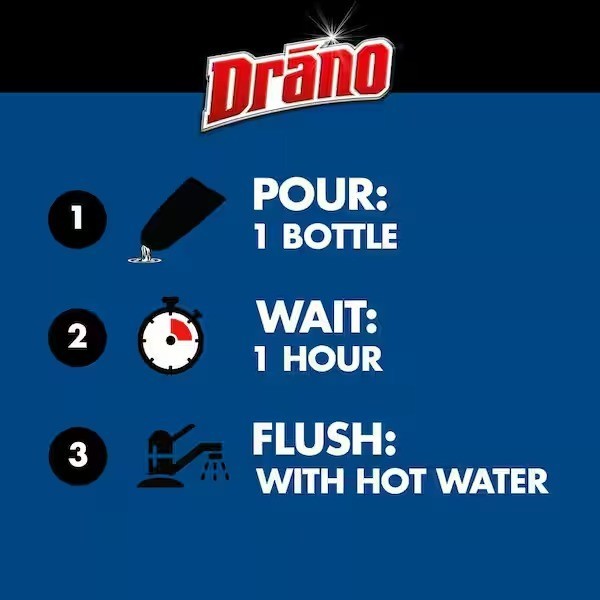 Drano 17 fl. oz. Dual-Force Foamer Clog Remover, Commercial Line Drain Cleaner