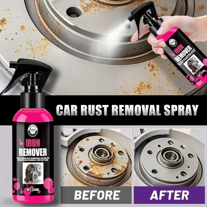 All-Purpose Rust Remover Spray 120ML Fast-Acting Iron Oxidation Eliminator