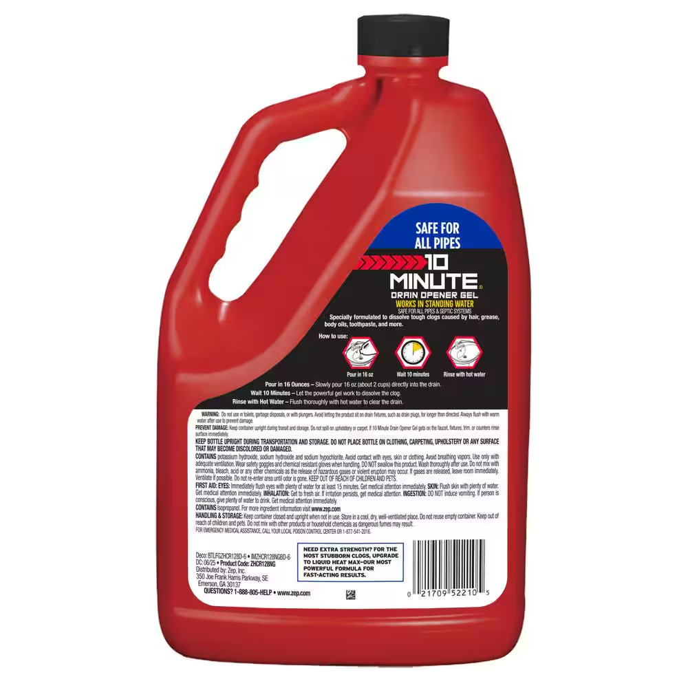1 Gallon 10 Minute Clog Remover Drain Opener Gel
