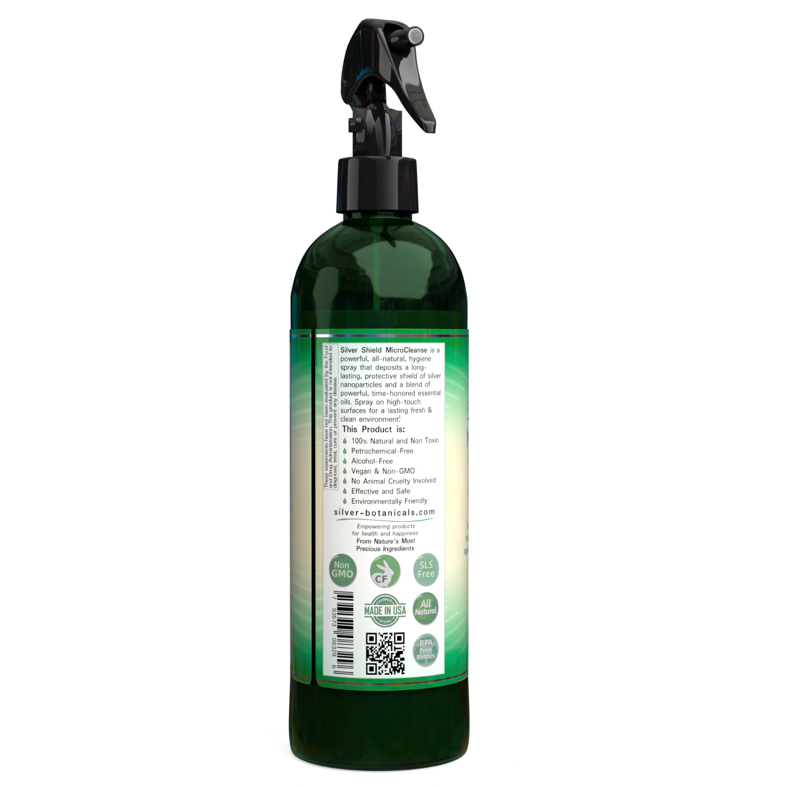Silver Shield MicroCleanse, All-Natural, Multi-Surface Hygiene Spray, 11.1 fl oz